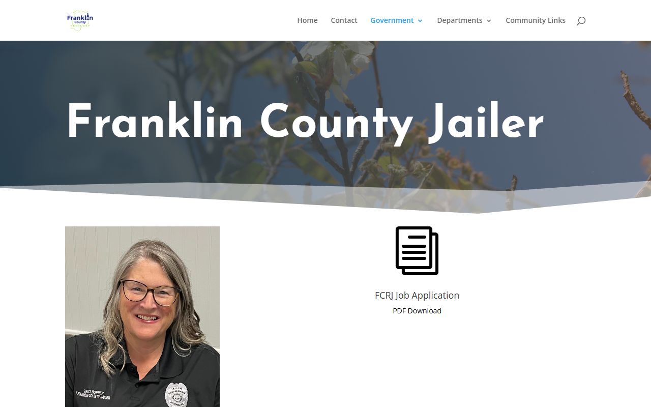 Franklin County Regional Jail facility entrance