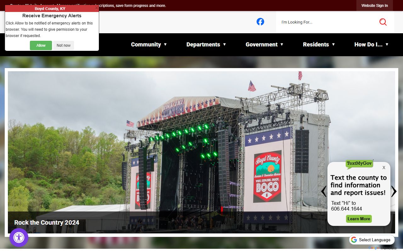 Boyd County Government offices in Catlettsburg Kentucky