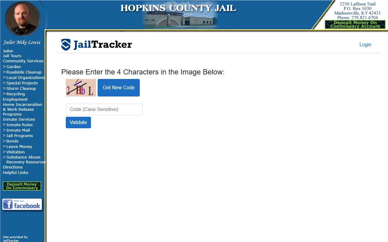 Hopkins County Jail in Madisonville Kentucky