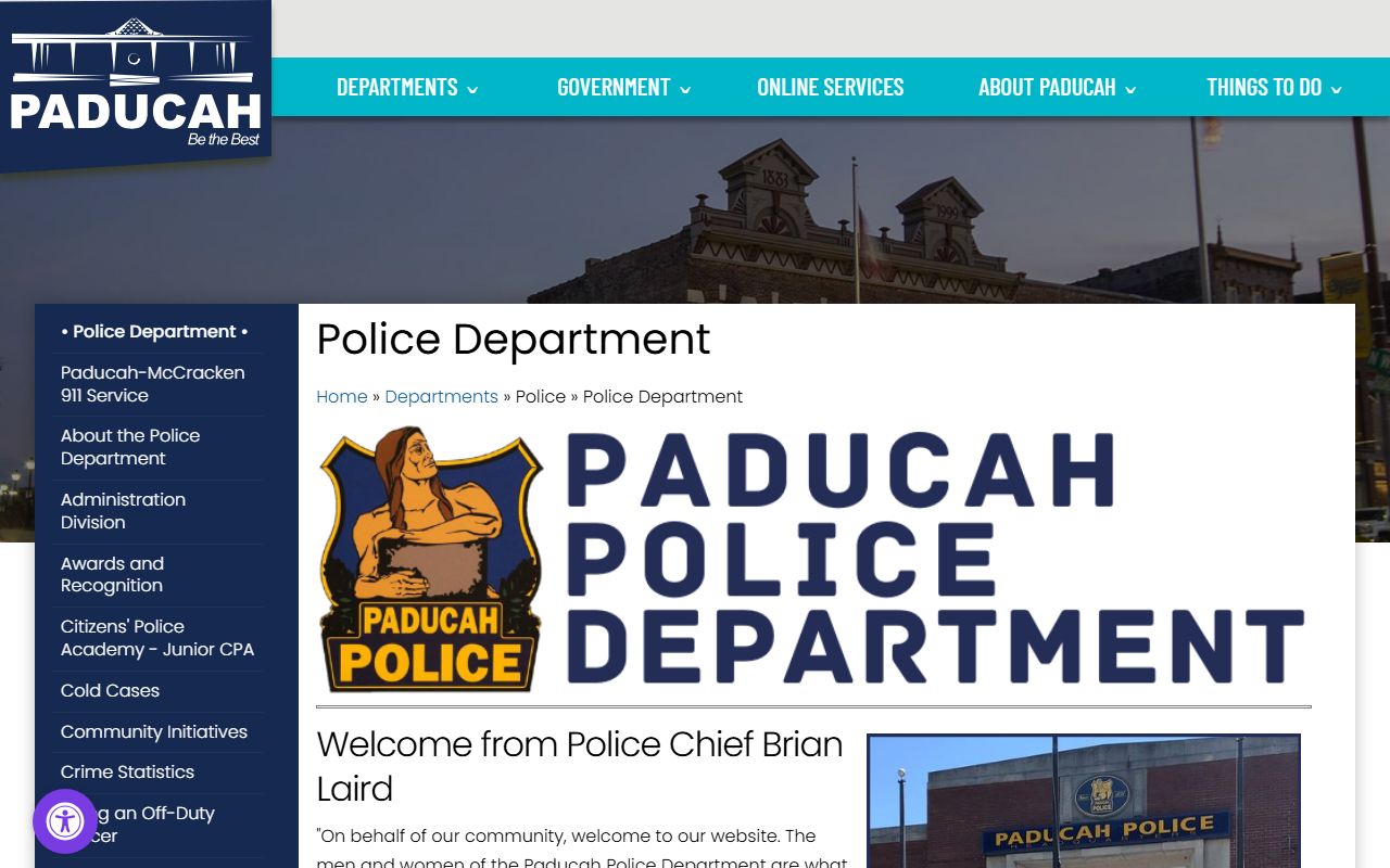 Paducah Police Department serving McCracken County Kentucky