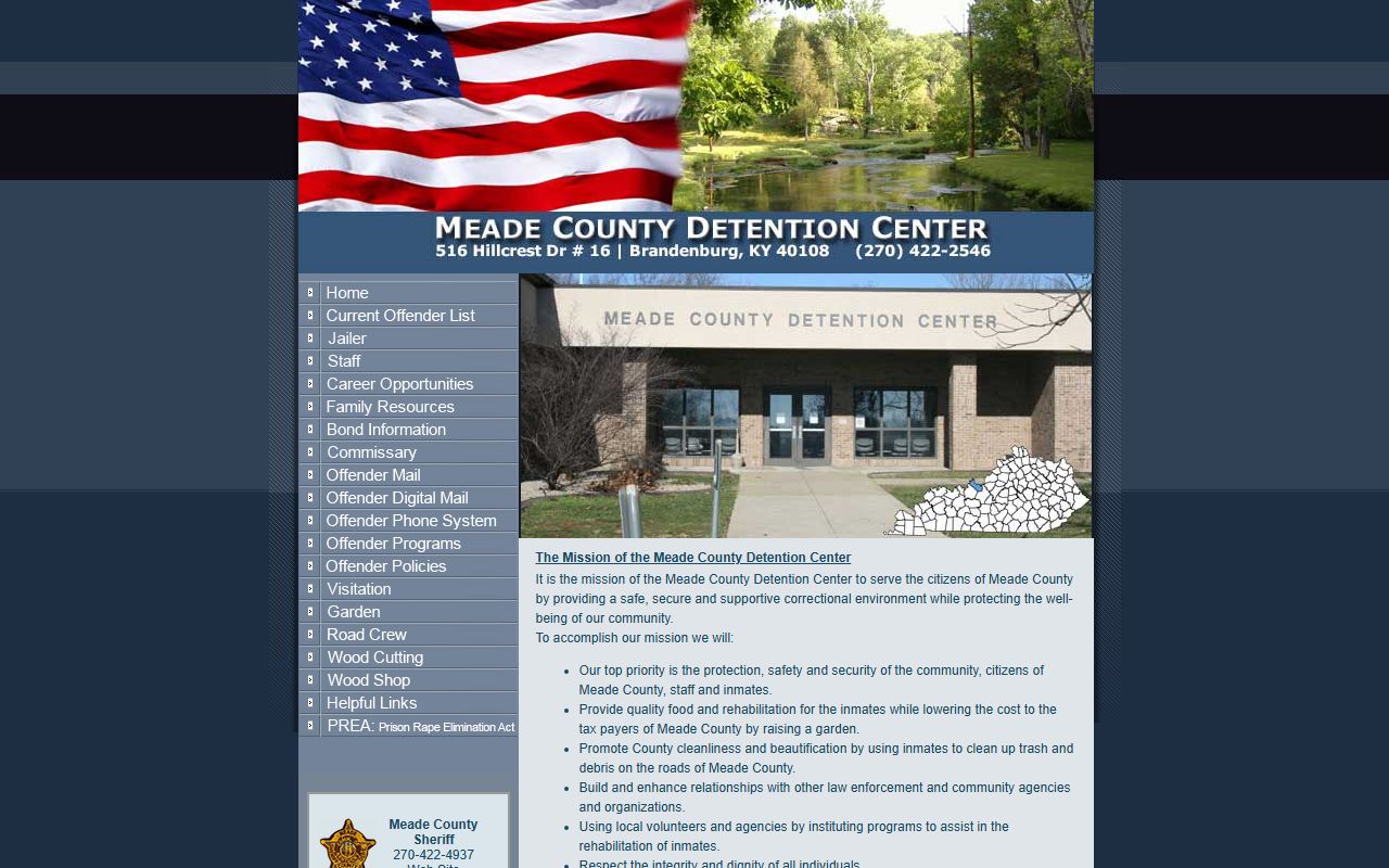 Meade County Detention Center homepage