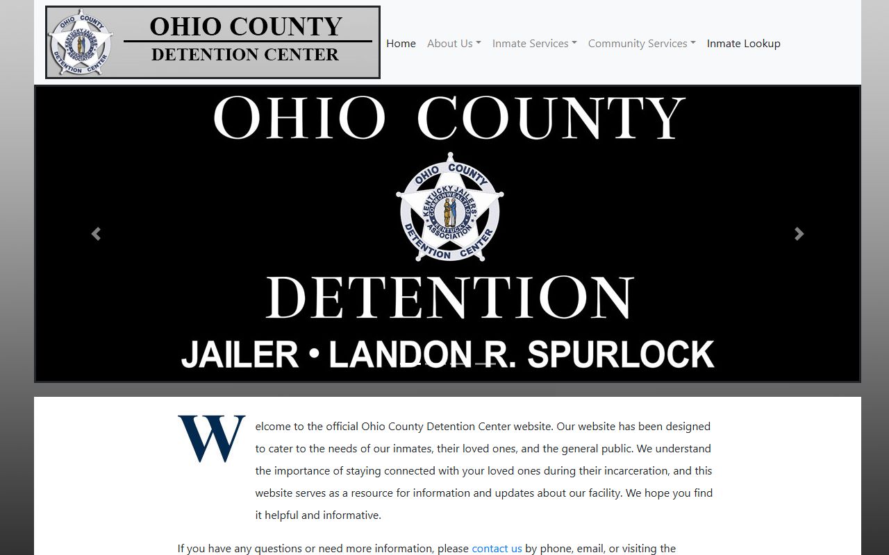 Ohio County jail roster search system