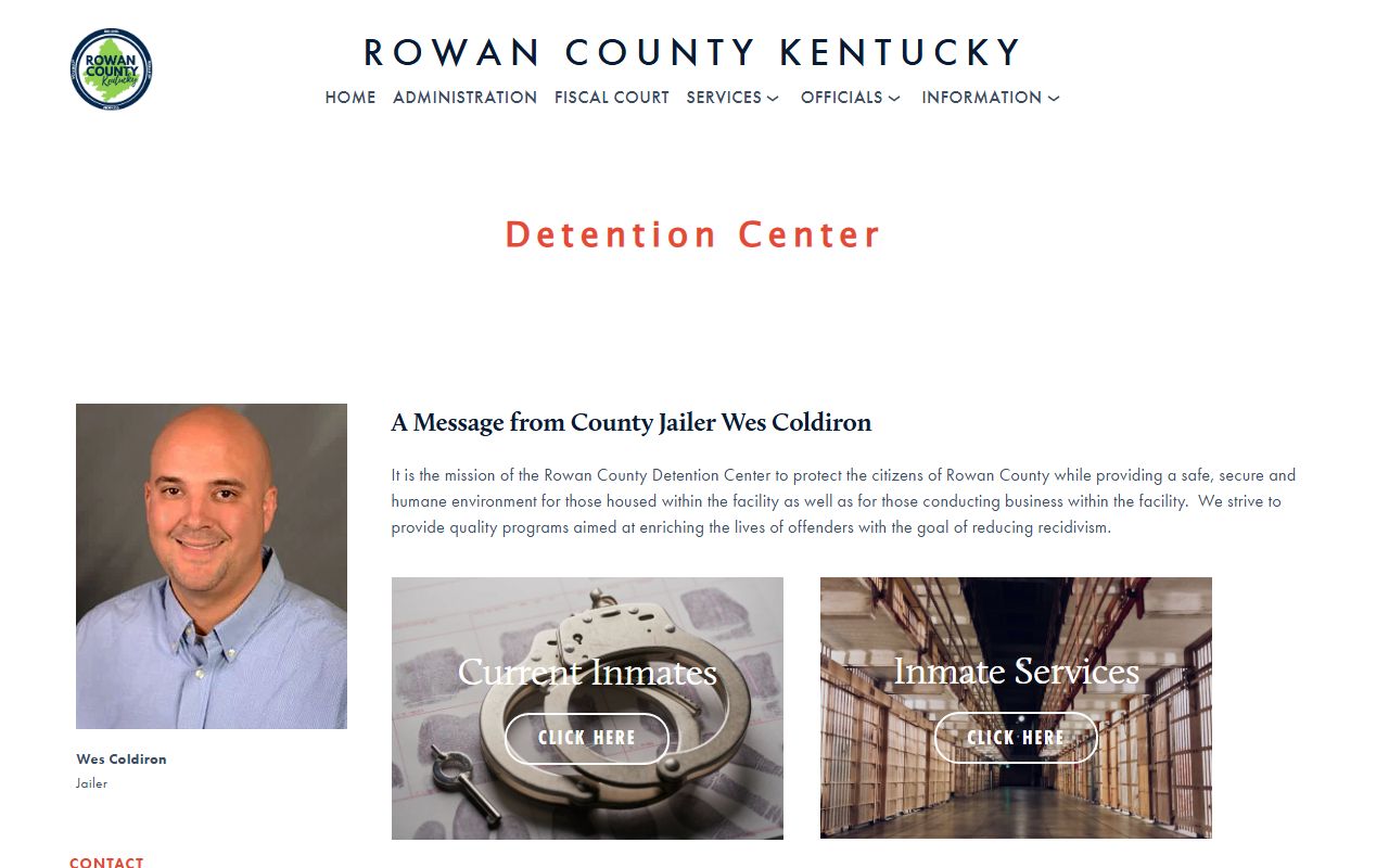 Rowan County jail roster search system